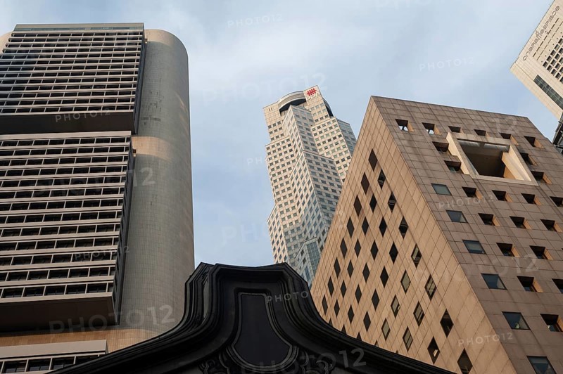 24.02.2019, Singapore, Republic of Singapore, Asia, Skyscrapers in Singapore's business district at Raffles Place