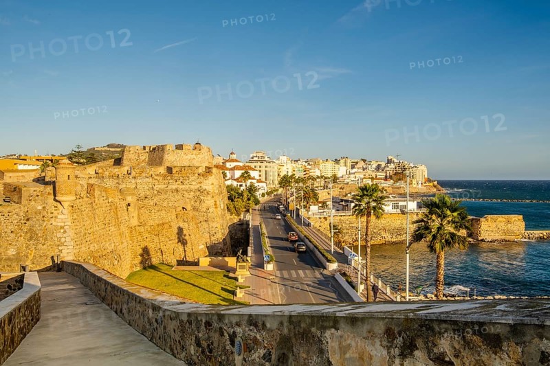 Beautiful view of Ceuta coastline captured from the historic Fortress, Ceuta in Spain, North Africa