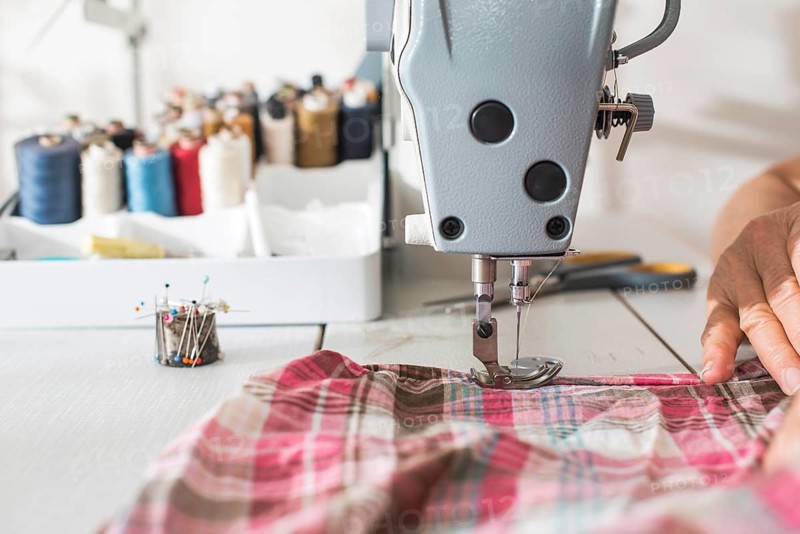 Sewing machine close up