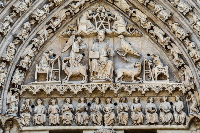 Detail of cathedral in milan italy