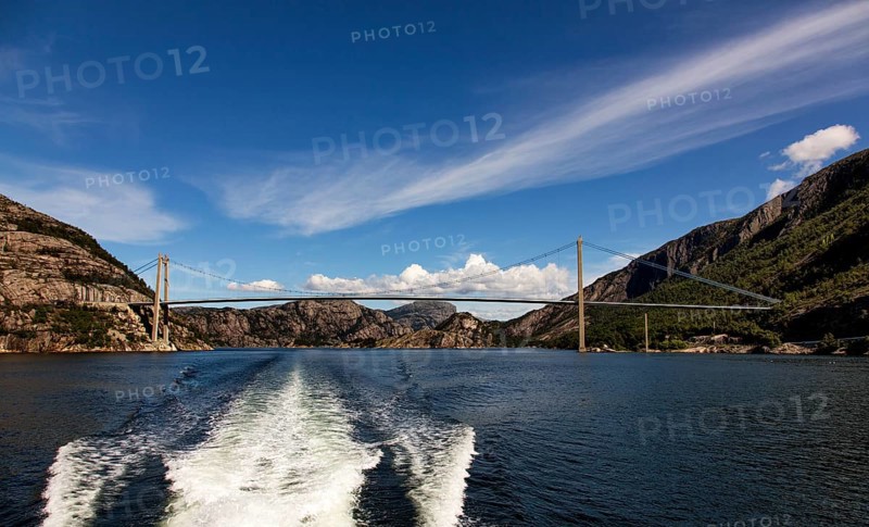 View over the Lysefjord, a fjord in Norway