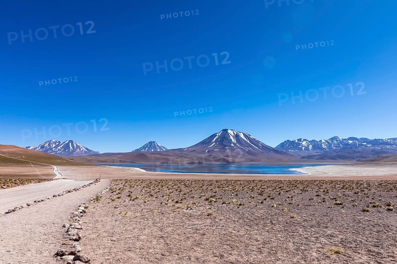 Lagunas Altiplanicas, Miscanti y Miniques, amazing view at Atacama Desert. Chile, South America