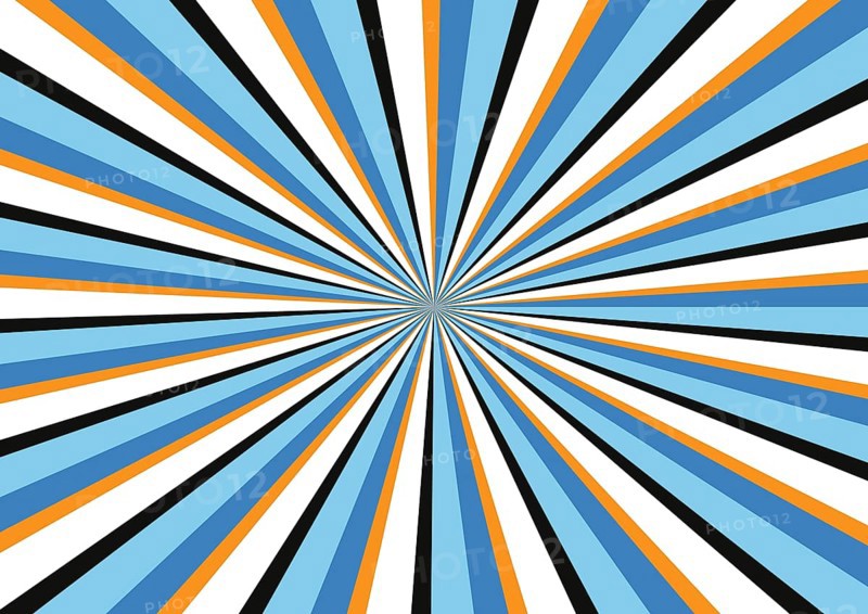 Radiant background in blue and orange tones