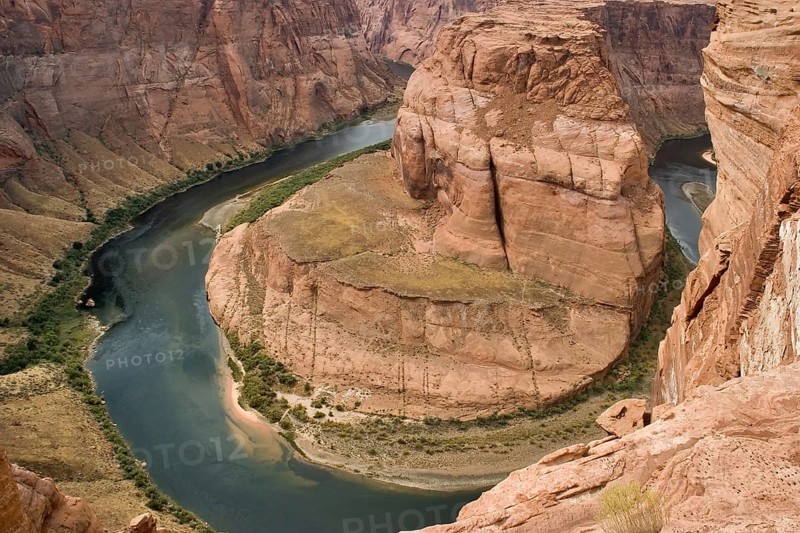 An abrupt bend of the river Colorado in state of Utah in the USA