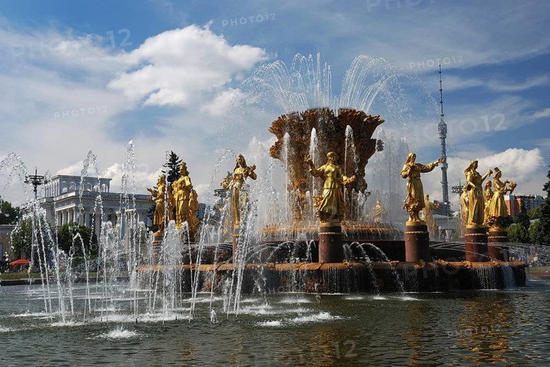Fountain friendship of people VDNKH Moscow, Russia