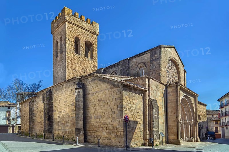 Church of Santiago was constructed between the 12th and 13th centuries in Romanesque style, Sanguesa, Spain