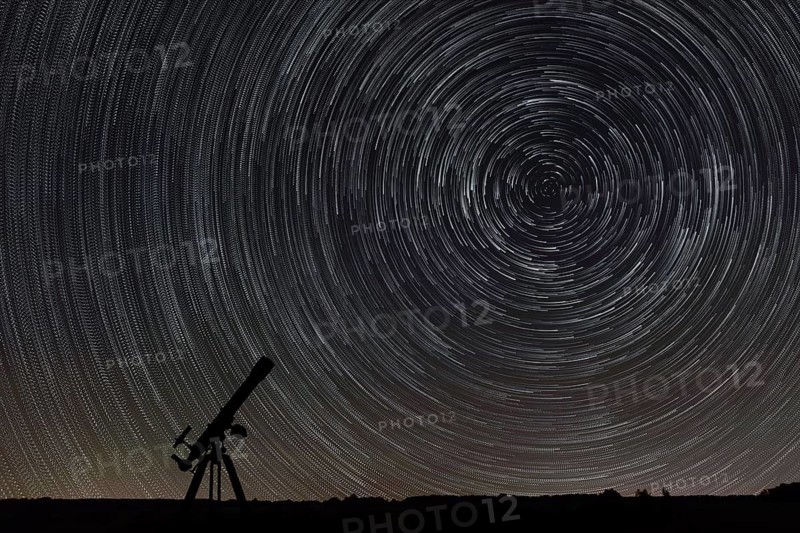 Star Trails over Night sky. Night sky startrails