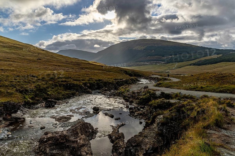 Wild Vale, Fairy Pools, Glumagan nan Sithichean, waterfalls in Glen Brittle, Isle of Skye, Inner Hebrides, Scotland, Great Britain