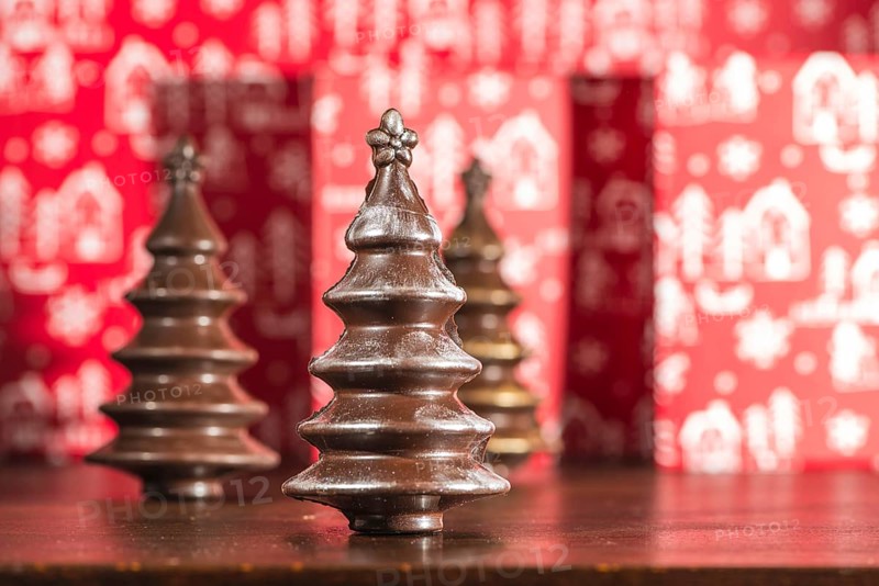 Chocolate Christmas Trees. Brown chocolate. Bulgaria