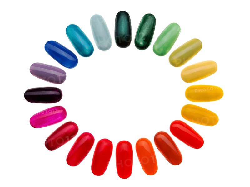 Artificial nails, also known as fake nails, false nails, fashion nails, nail enhancements, or nail extensions, are coverings placed over fingernails as fashion accessories. Isolate on white