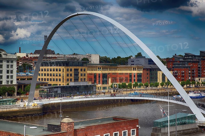 Millennium Bridge in Newcastle upon Tyne, England, Great Britain