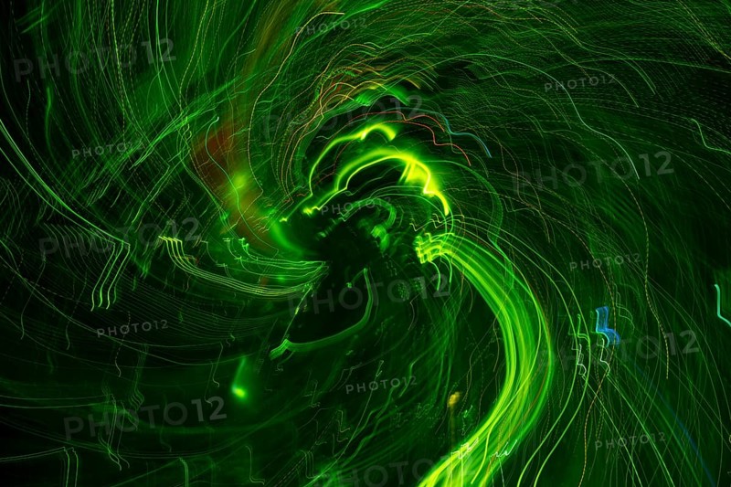 An image of green moving lights background