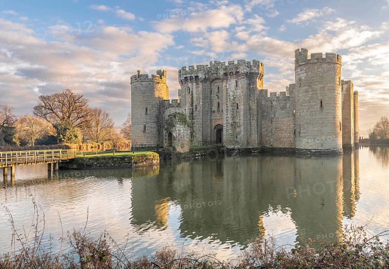 Bodiam Castle. East Sussex, England, Great Britain