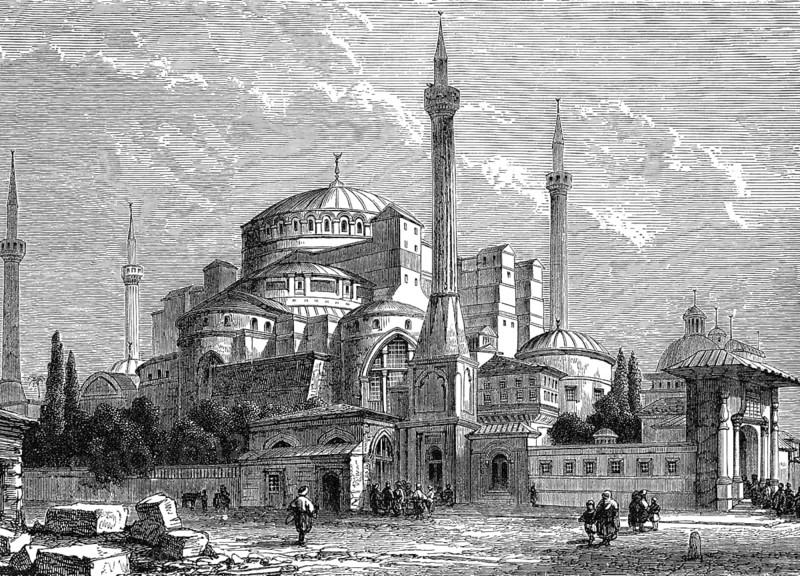 Hagia Sophia or St. Sophia church, Hagia Sophia Mosque Museum, Istanbul, Turkey