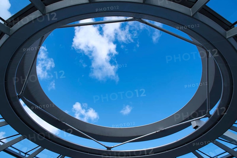 Roof construction of the Reichstag dome in Berlin, Berlin, Germany