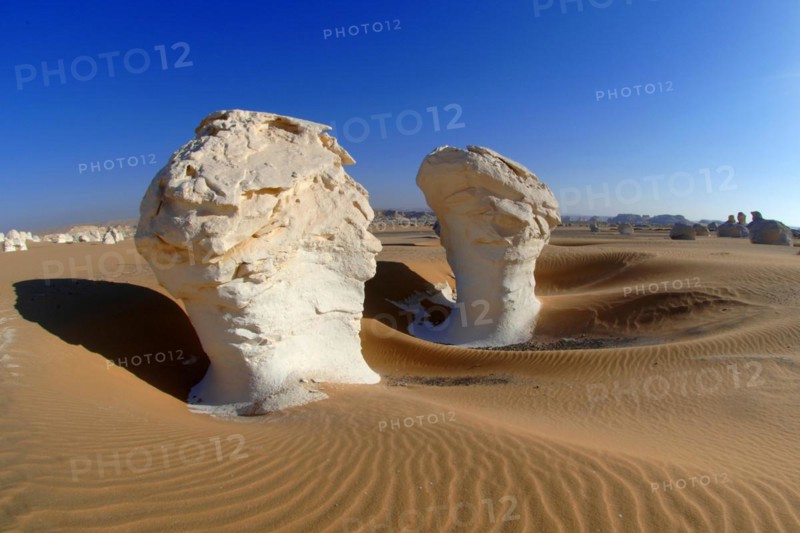 Egypt, White Desert, bizarre sandstone cliffs, Middle East