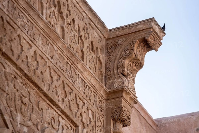 Ancient wall of the famous Kasbah of the Udayas in downtown Rabat, Morocco