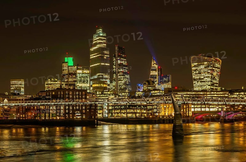 The City of London seen from the South Bank of the River Thames