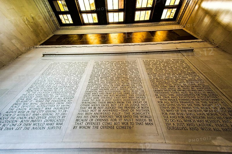 Mural of the Lincoln Memorial, the Lincoln Memorial. Shooting Location: Washington, DC