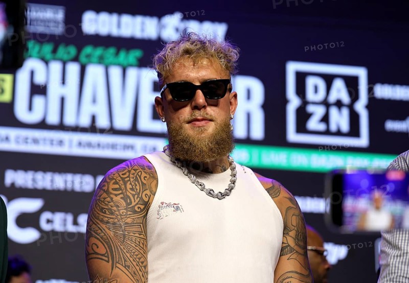 Jake Paul at Jake Paul vs. Julio Cesar Chavez Jr. Press Conference held at the Avalon in Hollywood, USA on May 14, 2025, Hollywood, CA, USA, Hollywood, California, USA