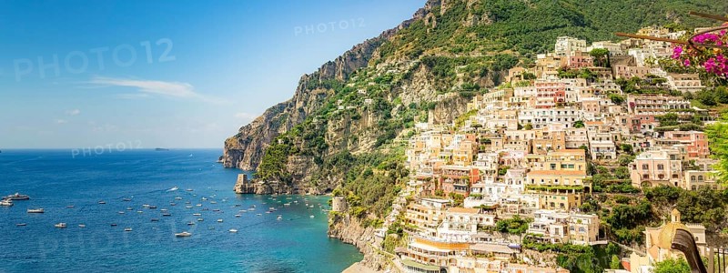 Amalfi Coast, Mediterranean Sea, Italy. Website Banner
