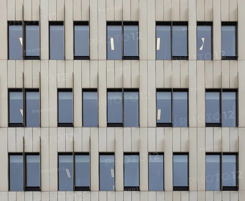 Schaerbeek, Brussels, Belgium, 03 16 2018: Abstract glass and steel structure of the Docks Bruksel retail shopping mall