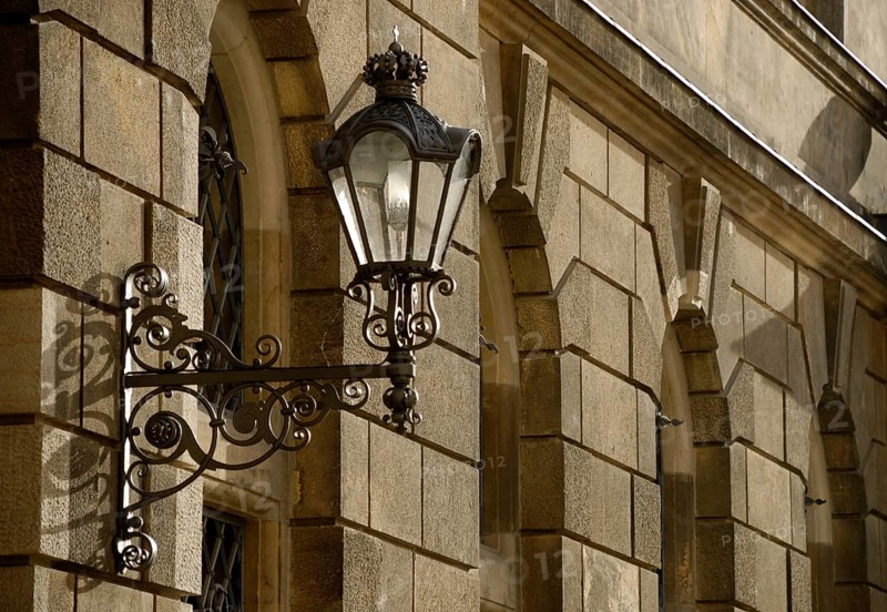 Street lamp in Dresden, Saxony, Germany