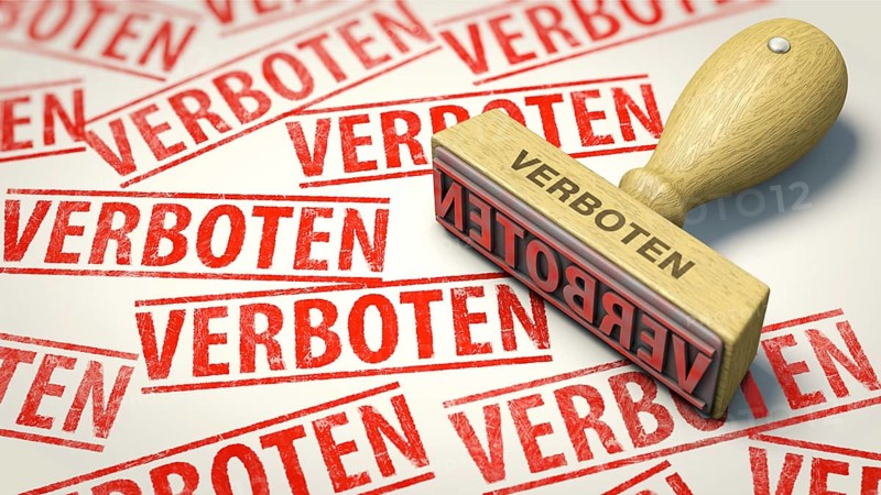 Symbolic image on the subject of bans, prohibition of speech, paternalism, etc