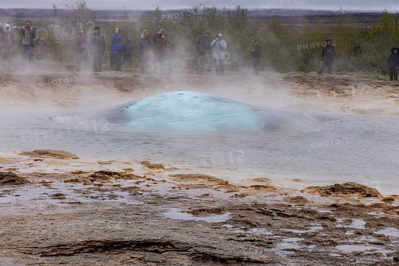 Geyser eruption, Strokkur, Geyser, Iceland
