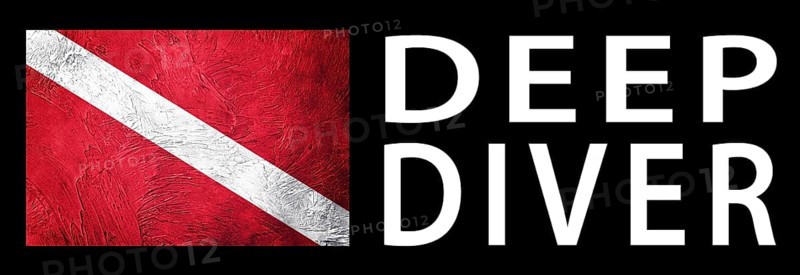 Deep Diver, Diver Down Flag, Scuba flag, Scuba Diving