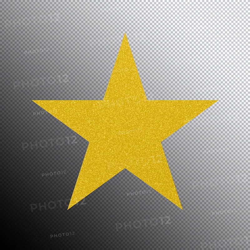 Gold Christmas star clipping path, Christmas decoration, transparent background