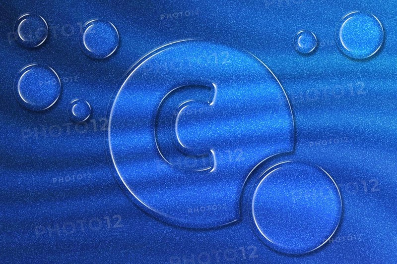 Vitamin C health Symbol, vitamin Concept, Ascorbic acid, treatment cold flu, blue glitter background