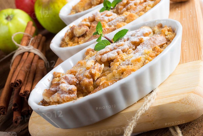 Apple Walnut streusel cake