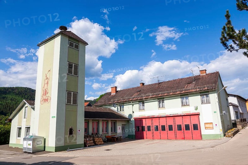 Volunteer fire brigade building, Niklasdorf, Styria, Austria