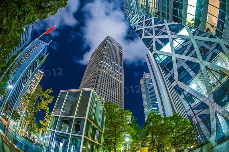 Tokyo Shinjuku of skyscrapers night view. Shooting Location: Tokyo metropolitan area