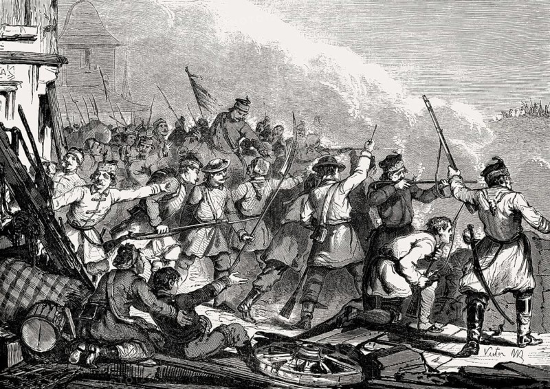 Polish military at Brzesko, January Uprising, Poland, 1863