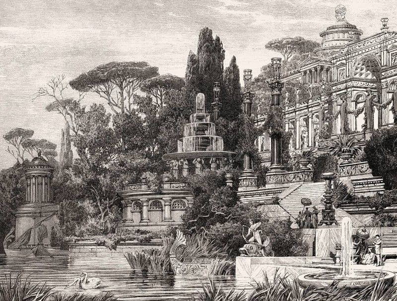 Luxurious villa in ancient Rome