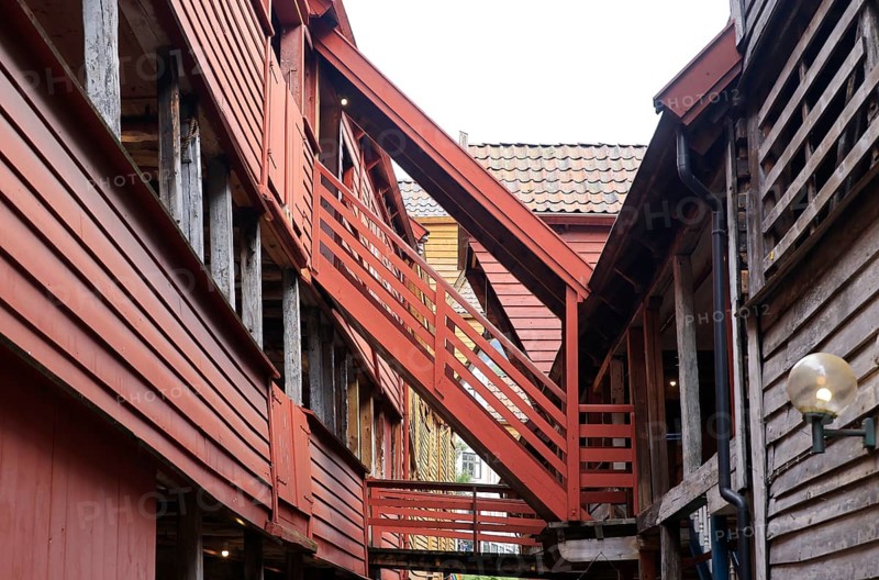 Bryggen, in the City Bergen in Norway, Scandinavia