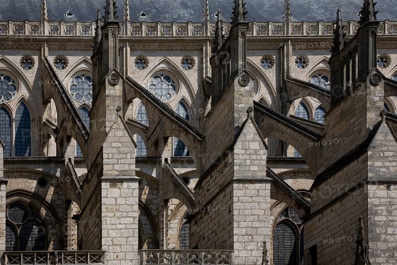Bourges, Cathedral. Nave façade detail, St., Saint, Saint