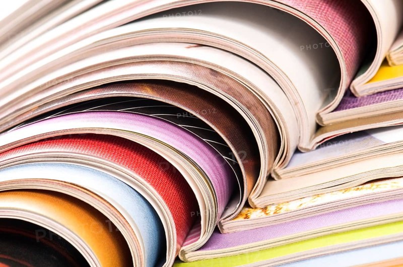 Stack of magazines, poland