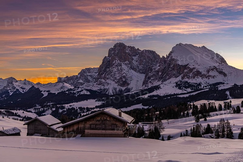 Sunrise on the Seiser Alm, South Tyrol, Italy