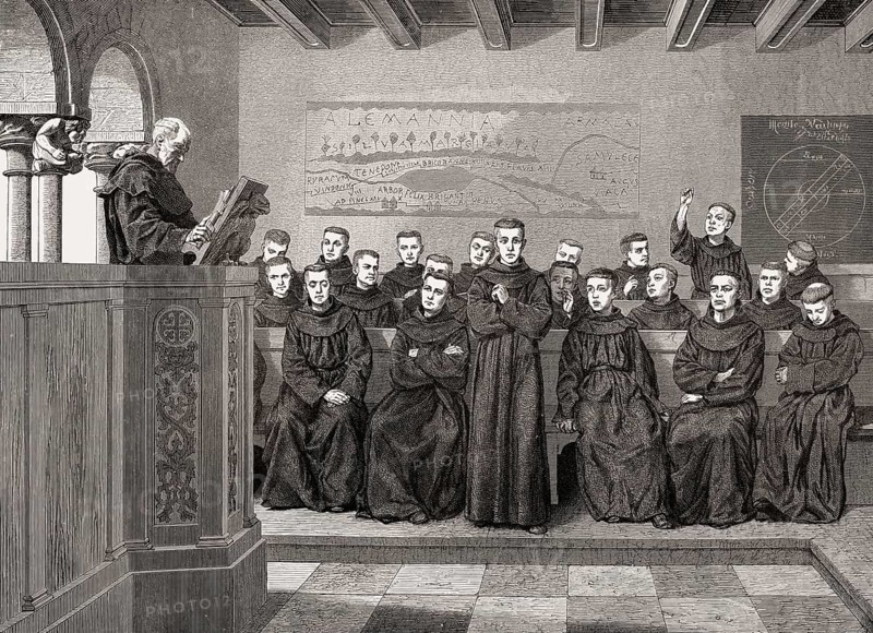Lessons in the monastery school