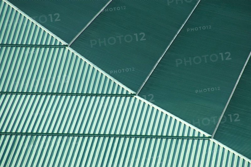 Background texture of a green conference center roof