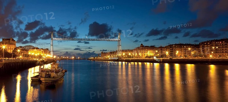 Suspension Bridge in Portugalete, Bizkaia, Basque Country, Spain