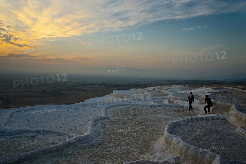 Pamukkale in Turkey at sundown