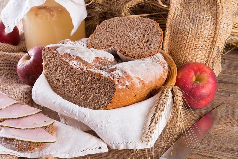 Freshly baked traditional bread