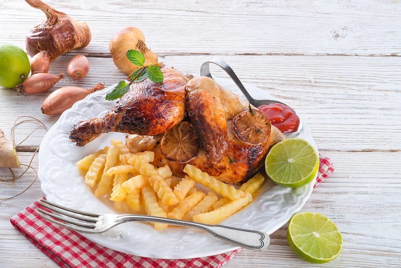 Chickens with chips
