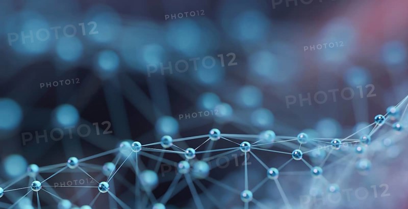 Plexus geometry or line and dot connection background. Internet and communication technology design concept. 3d rendering