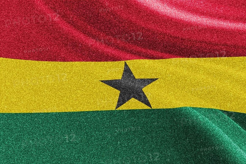 Ghana glitter flag, national flag, glittering flag sparkle background