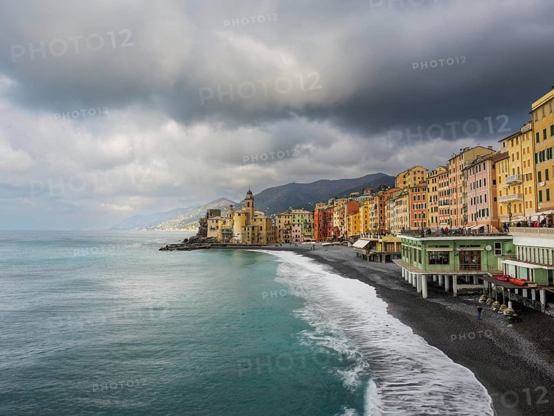 Waterfront buildings in Camogli town